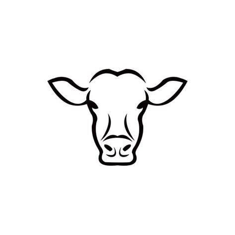 Cow Icon, Cow Portrait, Portrait Silhouette, Cow Logo, Animal Vector, Cow Clipart, Cartoon Cow, Drawing Heads, Farm Logo