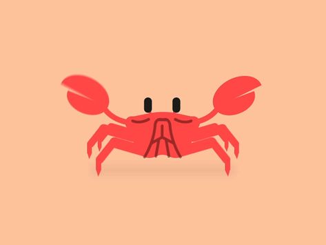 Crab Bounce by Brad Lockhart Crab Animation, Crab Cartoon, Purple Lobster, Animal Animation, Walking Gif, Sea Life Animals, Bradley James, Animation Reference, Krabi