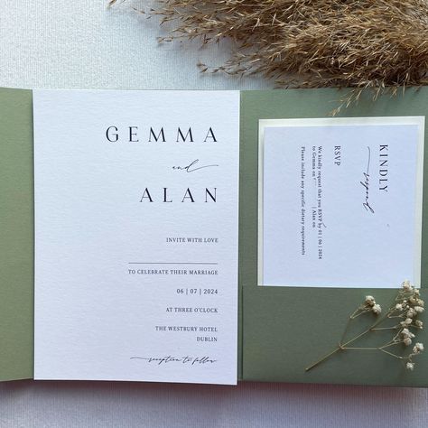 Wrap it up in a pocket - Our elegant cardboard pockets add a touch of sophistication to your wedding invitations, keeping them beautifully organised for a memorable first impression - Venue @westburydublin - #weddinginvitationdesign #weddinginvitationpockets #weddinginvitationsuite #modernweddinginvitations #weddinginvitationdesigner #thewestburyhotel #thewestburywedding Invitation Suites, Printing Wedding Invitations, Modern Wedding Invitations, Wedding Invitation Suite, Wedding Invitation Design, Invitation Suite, First Impression, Invitation Design, Wedding Invitation