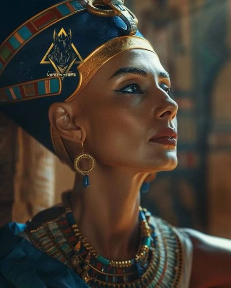 Queen Nefertiti Art, Egyptian Character Design, Nefertiti Art, Mage Tower, Egypt People, Egyptian Eye Tattoos, Egyptian Goddess Art, Ancient Egypt Fashion, Ancient Egypt Pharaohs