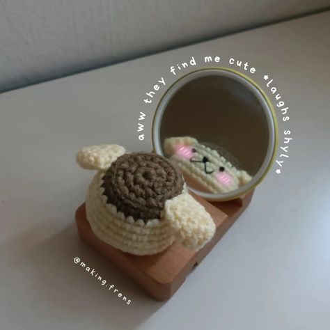 Awh since you guys showed him a lot of love in the previous post, he got all shy. Just wondering do you take compliments well 👀? Will you be thinking about it the whole day or just for a moment? This cute little Pompompurin crochet pattern is by @mischyknots, you can find it on her profile (it's free). I Laughed, Crochet Patterns, In This Moment