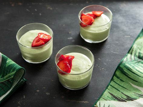 The flavor and color of this emerald green mousse comes from fresh basil, ground to a pulp with sugar, then steeped into an eggless custard base. White chocolate plays a supporting role, adding richness and body, while melding seamlessly with the herbal aroma. It's as creamy and light as a mousse should be, and the perfect showcase for fresh summer fruit, like strawberries, apricots, and nectarines. Sleep Food, Panna Cotta Recipe, Unflavored Gelatin, Mousse Recipes, Green Tea Powder, Serious Eats, Now Foods, Matcha Green Tea, Summer Fruit