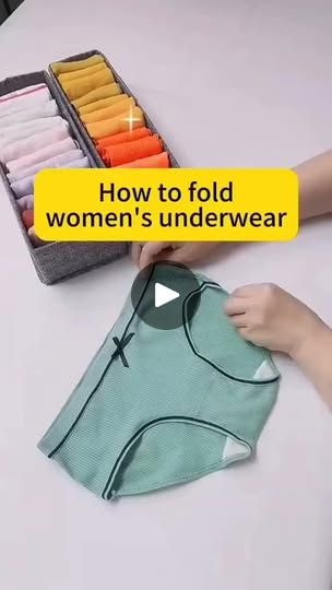 9.5K views · 1.7K reactions | Follow me @thefoldingtips for more content like this!
.
.
How to fold women’s underwears💕#foldingtips #underwear #organizer #learnontiktok #womenhacks #fyp | The Folding Tips How To Fold Panties, Folding Tips, Room Pantry, Mon Dressing, Nooks And Crannies, Carry On Bag Essentials, How To Fold, Folding Clothes, 1k Views