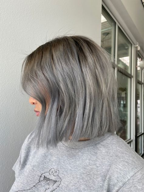 Silver Bob Haircut, Silver Hair Bob, Silver Grey Hair Color, Silver Hair Color Short, Silver Bob, Black And Silver Hair, Gray Bob, Grey Hair Color Silver, Mama Hair