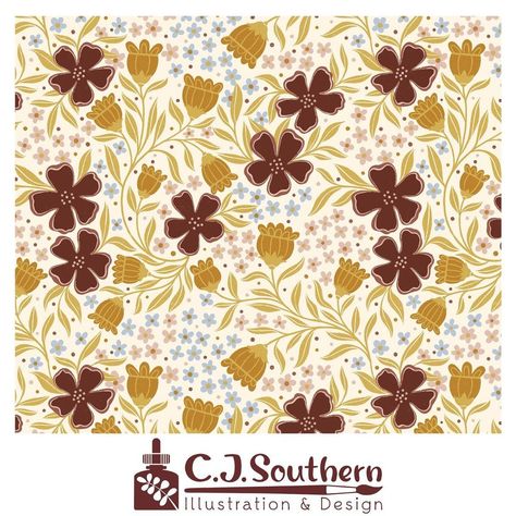 CJ Southern on Instagram: “Finished pattern for the crafted heritage brief for #miidwinterschool2022 I have a darker version as well and I’m deciding between the two…” Southern Illustration, Miss Mom, Dark Chocolate Color, Dark Cottagecore, Colored Background, Chocolate Color, Pretty Patterns, Country Cottage, The Two