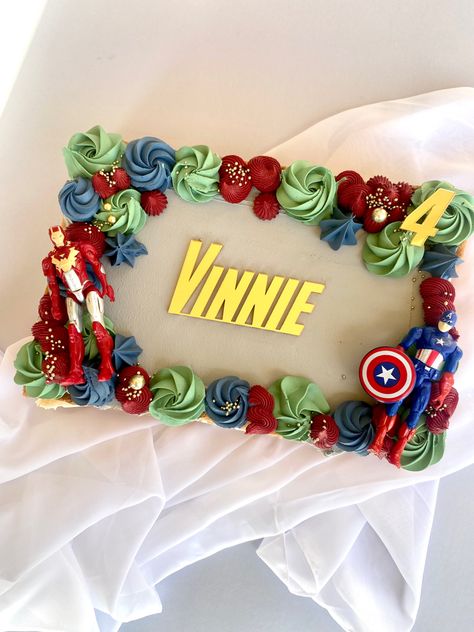 Square Cartoon Cake, Marvel Sheet Cake, Minecraft Sheet Cake, Birthday Cake Rectangle, Square Cake Design Birthdays, Fondant Square Cake Design, Avengers Sheet Cake, Disney Princess Cake Rectangle, Tom Cake