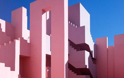 A Startup Seeks to Make Lucid Dreaming as Accessible as Netflix and Exploring How Architecture is Designed to Affect Our Mood - Core77 Modern Fortress, Modern Mediterranean Architecture, Color Architecture, Architecture Cool, Dreamscape Architecture, Geometry Abstract, Ricardo Bofill, Mediterranean Architecture, Philip Johnson