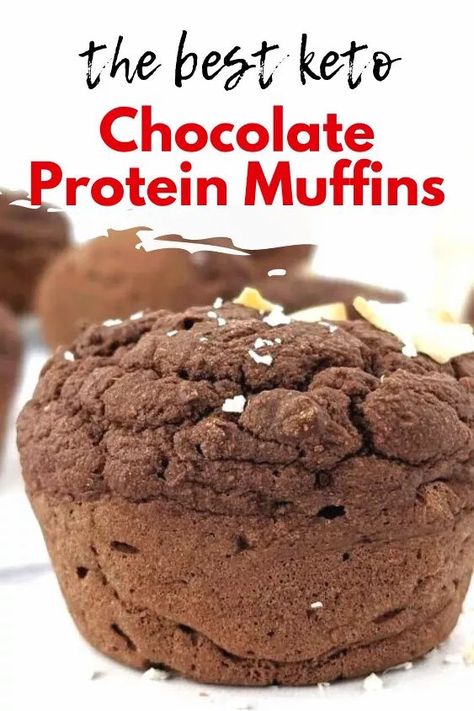 These quick chocolate protein powder muffins are the perfect low carb high protein muffin recipe! These are the best soft and moist gluten free healthy muffins for a quick healthy low carb snack. Keto Protein Muffins, Protein Powder Muffins Low Carb, Chocolate Protein Powder Muffins, Gluten Free Healthy Muffins, Protein Muffins Low Carb, Gluten Free Muffins Healthy, Glucose Spike, Protein Muffin Recipe, Protein Powder Muffins