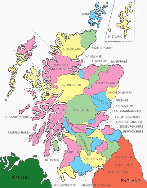 This Scottish counties map will help you find records of your Scottish ancestors. Family Tree Book, Genealogy Map, Irish Genealogy, Georgia Map, Scotland Map, Scottish Ancestry, County Map, Ancient Maps, Printable Maps