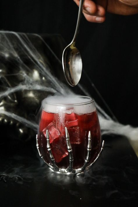 Red Rum Cocktail for Halloween. Red Rum Cocktails, Red Shots Alcohol Halloween, Rum Halloween Drinks, Rum Halloween Cocktails, Coconut Rum Halloween Drinks, Horror Movie Inspired Cocktails, Spooky Cocktails, Halloween Recipes Drinks, Red Rum