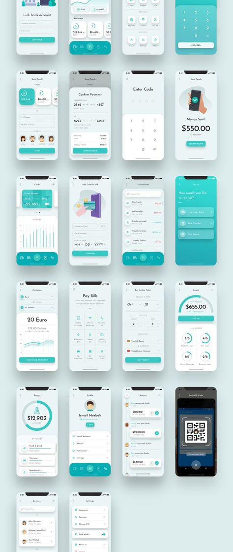 Elya UI Kit Aesthetic Mobile Wallet App UI Kit - For Sketch, Figma, XD &amp; Photoshop Mobile Wallet App, Application Ui Design, Desain Ux, Aesthetic Mobile, To Do App, Ui Ux 디자인, App Design Layout, Mobile Design Inspiration, Ux App Design