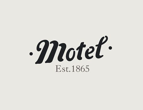 Motel logo Branding Identity Inspiration, Type Inspiration, Letterhead Design, Vintage Branding, Logo Images, Typography Logo, Brand Identity Design, Identity Logo, Branding Inspiration