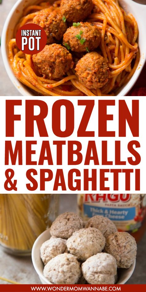 Instant Pot Spaghetti And Frozen Meatballs, Instant Pot Speggetti And Meatballs, Spaghetti Meatballs Instant Pot, Instapot Spaghetti And Meatballs Frozen, Frozen Meatball Spaghetti Recipes, Spaghetti And Meatballs Instant Pot, Instapot Frozen Meatballs, Frozen Meatballs Instant Pot, Spaghetti And Frozen Meatballs