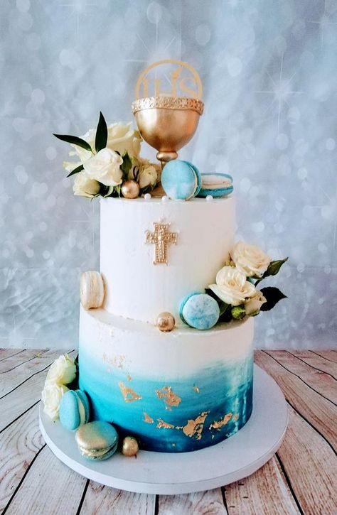 Boy Communion Cake, Comunion Cake, Fairy Birthday Cake, Cake Decorating Books, Holy Communion Cakes, First Communion Cakes, Butterfly Birthday Cakes, Confirmation Cakes, First Communion Cake