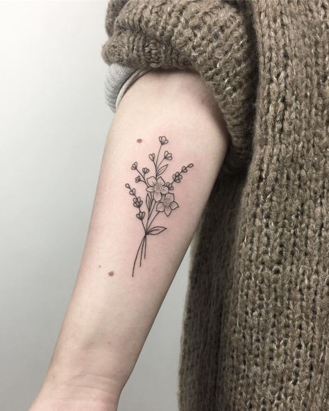 Cute wildflowers from this morning, thanks Holly 😊💖 Nathan Aesthetic, Holly Tattoo, Tattoo 2022, Cousin Tattoos, Elegant Tattoos, Small Tattoo, Body Mods, Minimalist Tattoo, Life Tattoos