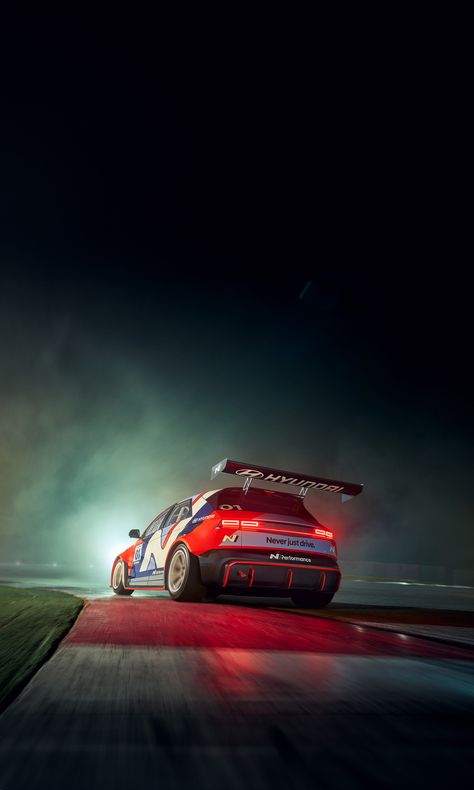 hyundai iioniqe, hyundai, car, sports car, red, track, fog, headlights (1680x2800) by @__art.medina Hyundai Wallpaper, Hyundai Ioniq 5, Hyundai Car, Cars Wallpaper, Hyundai I30, Palm Trees Beach, Technology Art, Macbook Wallpaper, Sea Art