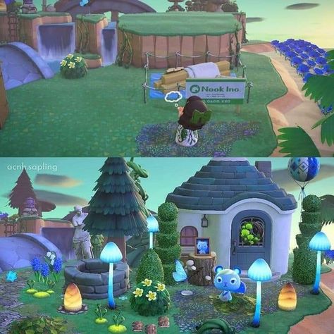 Acnh Ione Yard, Ione Acnh, Acnh Yard Ideas, Acnh Idea, Fairy Fountain, Cozy Gamer, Enchanted Island, Acnh Codes, Island Theme