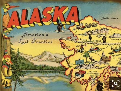 Alaska Usa Trips, Vintage Road Trip, North To Alaska, Anchorage Alaska, In Memory Of Dad, Travel Postcard, Alaska Travel, Travel Stickers, Arctic Circle