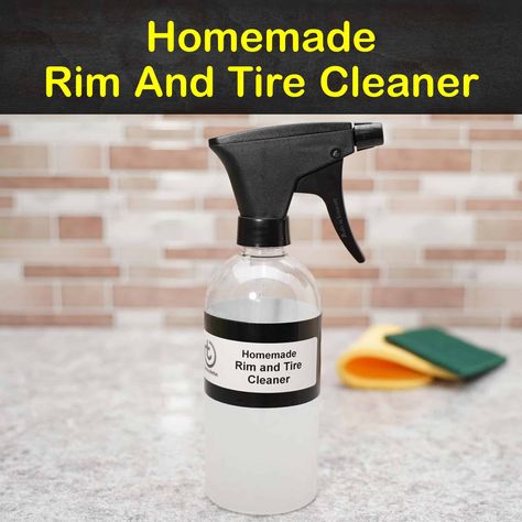 Homemade Rim and Tire Cleaner Recipes: 7 Ways to Remove Grease and Dirt from Your Wheels Tire Cleaner, Best Wheel Cleaner, Diy Tire Shine Homemade, Homemade Tire Shine, Cleaning Gel For Car, How To Change Oil In Car, Cleaning Car Windows, Tire Shine, How To Clean Chrome