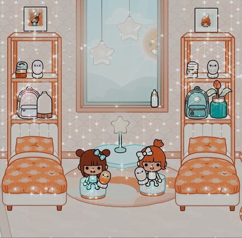 Toca Boca Room Ideas Aesthetic, Toca Boca Hair Salon, Iphone Wallpaper Violet, American Girl Doll House, Free House Design, Create Your Own World, Iphone Wallpaper Sky, Teenager's Room, Room Ideas Aesthetic