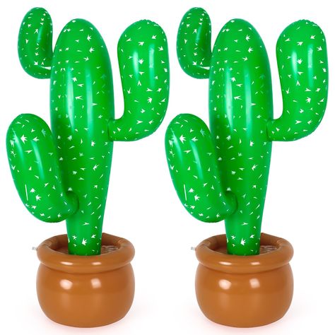 PRICES MAY VARY. Inflatable Cactus Decorations: You will receive 2 pcs inflatable cactus in the package. The cactus are 36 inches in diameter, making them suitable for various outdoor activities and water games.These cactus are not only fun to play with but also great for creating fiesta party decorations. Durable and High-Quality: These cactus are made of high-quality PVC material, which is durable and high-strength. They are designed to withstand the impact and wear and tear of outdoor activit Summer Pool Party Decorations, Mexican Fiesta Party Decorations, Fiesta Party Supplies, Cowboy Theme Party, Wild West Party, Party Inflatables, Mexican Fiesta Party, Fiesta Birthday Party, Fiesta Party Decorations