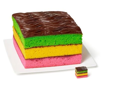 Get Rainbow Cookie Cake Recipe from Food Network Rainbow Cookie Cake, Italian Rainbow Cookies, Rainbow Cookie, Cookie Cake Recipe, Rainbow Cookies, Ice Cream Cookies, Italian Cookies, White Cake Mixes, Cake Balls