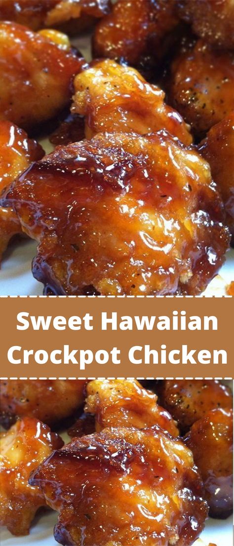 Crockpot Hawaiian Chicken Hawaiian Crockpot Chicken, Crockpot Chicken Recipe, Hawaiian Crockpot, Sweet Hawaiian Crockpot Chicken Recipe, Chicken Tenderloin, Hawaiian Chicken, Crockpot Dishes, Hawaiian Food, Best Chicken Recipes