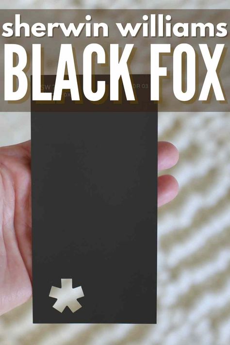 Iron Ore Vs Black Fox Sherwin Williams, Blackfox Sherwin Williams, Sw Black Fox Cabinets, Sherwin Williams Black Fox Exterior, Sw Black Fox Paint, Black Fox Sherwin Williams Exterior, Black Fox Paint Color, Inkwell Sherwin Williams, Black Fox Sherwin Williams