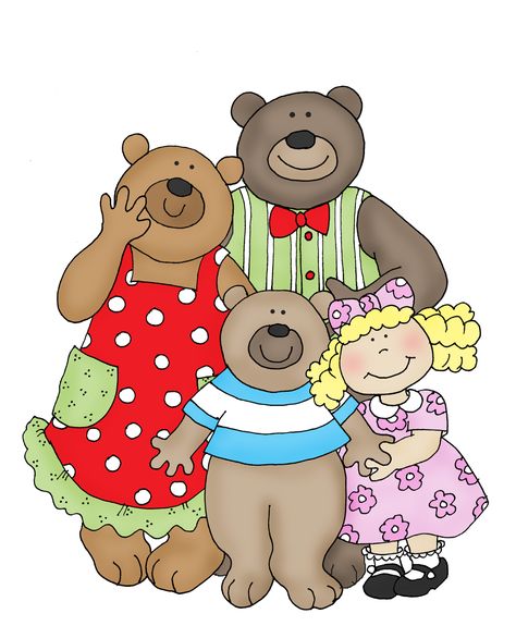 Goldilocks and the Three Bears Goldilocks And The Three Bears, Fairytale Nursery, The Three Bears, 3 Bears, Bear Clipart, Three Bears, Bear Family, Bear Party, Bear Pictures