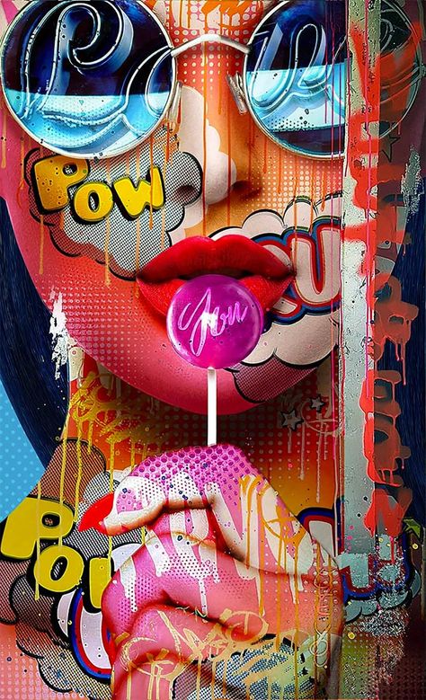 Inspiration de superbes posters style culture Sexy-Pop ! - #Olybop Wallpaper Pop Art, Pop Art Skull, Fashion Pop Art, Cool Pop Art, Images Pop Art, 숲 사진, Illustration Pop Art, Portfolio Fashion, Portfolio Art