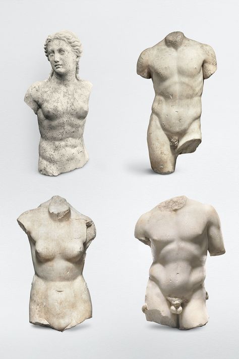 Roman Woman Statue, Male Greek Statue, Male Torso Sculpture, Mermay 2023, Greek God Sculptures, Nude Statue, Male Statue, Woman Torso, Torso Sculpture