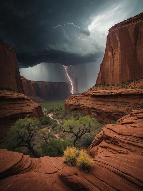 Canyon de Chelly National Monument in Arizona 😲😲😲 Canyon De Chelly, Wonderful Nature, Pretty Landscapes, Open Minded, Beautiful Photos Of Nature, Nature Aesthetic, Mountain Landscape, Fantasy Landscape, Nature Scenes