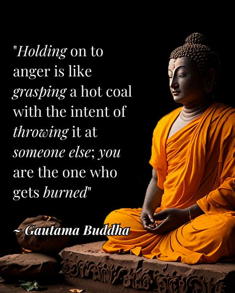 Letting go of anger brings peace. 🔥 Holding anger is like grasping a hot coal; release it for peace. 🌿  #mentalhealth #mindset #innerwork #spiritual #higherself #innerpeace #wellness #motivation #calm Letting Go Of Anger, Buddha Motivational Quotes, Releasing Anger, How To Release Anger, Release Anger, Keanu Reeves Quotes, Anger Quotes, Wellness Motivation, Buddha Quotes Life