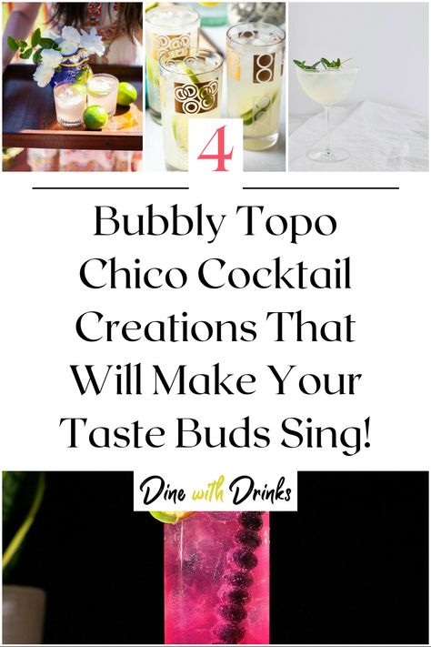 Collage of 4 topo chico cocktails. Delicious Drinks, Delicious Cocktails, Yummy Drinks, Taste Buds, Level Up, Party Time, Top 10, Singing, Bubbles