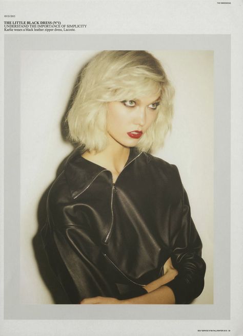 Karlie Kloss Goes Blonde, Gets Her Debbie Harry On  #refinery29 Karlie Kloss Makeup, Karlie Kloss Style, Blondie Debbie Harry, Debbie Harry, Karlie Kloss, Bleach Blonde, Short Blonde, Blonde Bobs, Short Blonde Hair