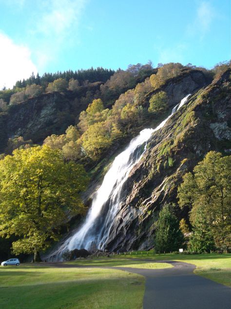 Powerscourt Waterfall, the highest waterfall in Ireland. www.powerscourt.ie #waterfall #powerscourt Powerscourt Waterfall, Beautiful Ireland, Water Falls, Cliffs Of Moher, Beautiful Background, Green Valley, Beautiful Waterfalls, Galway, Beautiful Backgrounds