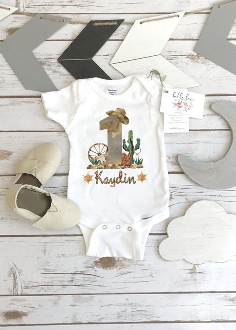 Cowgirl Onesie, Cowboy Onesie, Rodeo Baby, Zebra Party, Pregnancy Reveal Shirt, Zoo Party, Western Theme Party, Cadeau Baby Shower, 1st Birthday Shirts