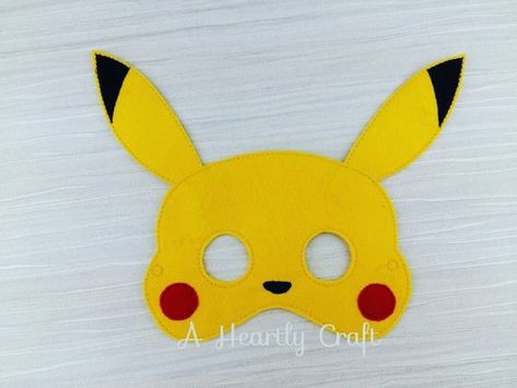 Pokemon Mask, Pikachu Mask, Nintendo Crafts, Pokemon Masks, Pikachu Party, Pokémon Party, I Am Capable, Pikachu Pikachu, Easy Diy Costumes