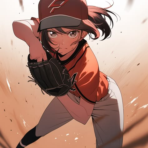 Baseball Girl Baseball Anime Art, Baseball Character Design, Seoul School, Anime Baseball, Pin Up Drawings, Sports Ideas, Ace Of Diamond, Diamond No Ace, Female References