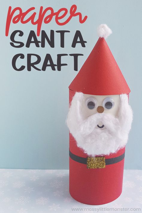 Santa Craft For Kids, Santa Claus Craft, Craft For Kids Easy, Halloween Handprint Crafts, Festival Crafts, Santa Claus Crafts, Santa Craft, Easy Christmas Craft, Craft For Preschoolers