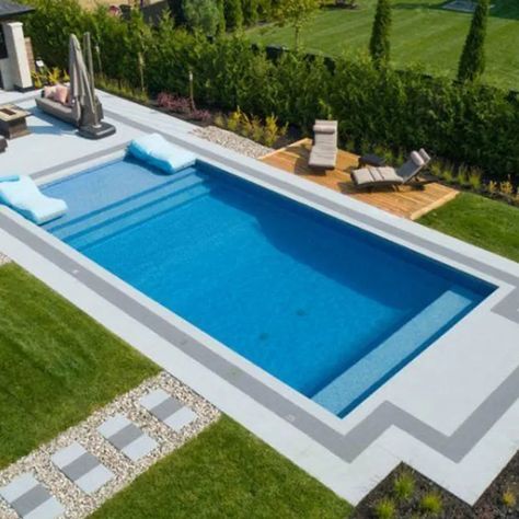 High Quality Family Swimming Pool Outdoor Fiberglass Biz Size Large Luxury Inground Swimming Pool For Adults - Buy Swimming Pool Product on Alibaba.com Pool Plans, Luxury Pools Backyard, Small Inground Pool, Inground Pool Landscaping, Outdoor Pool Area, Family Swimming, Pools Backyard Inground, Swimming Pool Landscaping, Backyard Plan