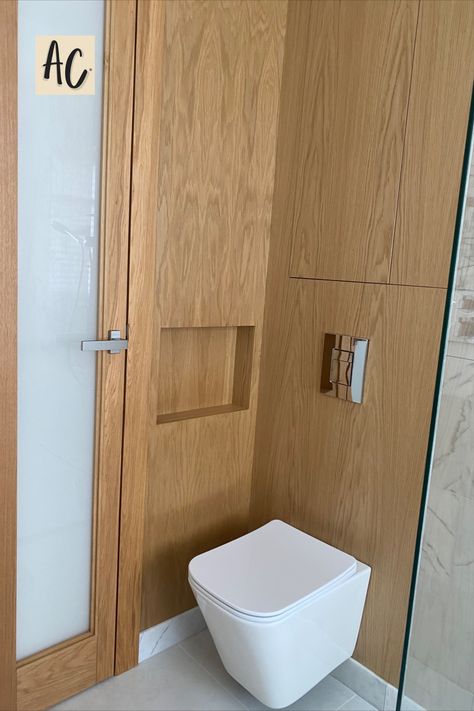 Oak cupboard with built in toilet and upper part and side storage. Built In Toilet, Toilet Cupboard, Oak Cupboard, In Bathroom, Bathroom Toilet, Bathroom Toilets, Bathroom Furniture, Joinery, Cupboard