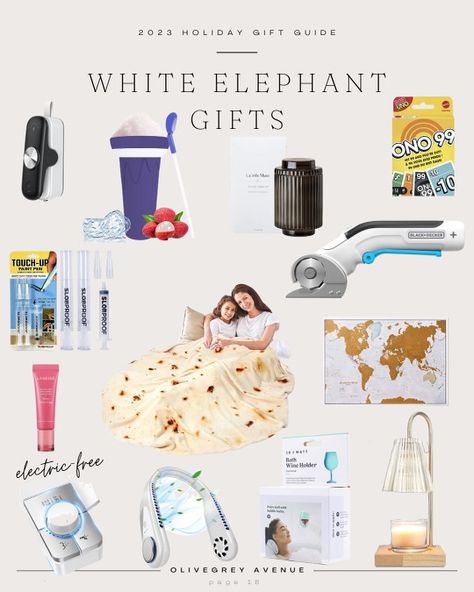 Ultimate white elephant gifts! Fun for parties and holiday get togethers. Gifts that are fun for everyone! 🥳 #Holiday #Seasonal #GiftGuide #Whitelephant Funny White Elephant Gifts, White Elephant Gift Ideas, Elephant Gift Ideas, Bag Sealer, White Elephant Gift, Party Inspo, Gift Guides, White Elephant, Elephant Gifts