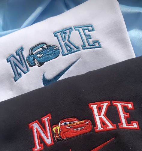 Cars Nike Hoodie, Cars Nike Sweatshirt, Nike Cars Hoodie, Nike Matching Hoodies, Matching Nike Sweatshirts, Diy Nike Hoodie, Matching Nike Hoodies, Matching Things For Couple, Lighting Mcqueen