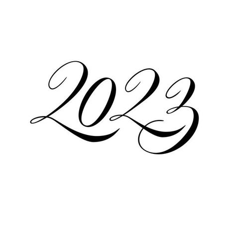 2023 Number Logo, Year 2023 Logo, 2023 Number Design, 2023 Typography, Numbers Background, Happy New Year Calligraphy, 2023 Icon, Deco Nouvel An, New Year Calligraphy