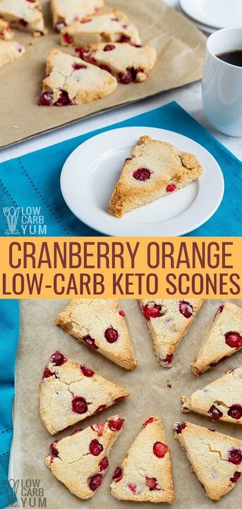 Keto Scones, Keto Cranberry, Orange Scones Recipe, Nutritional Yeast Recipes, Yeast Recipes, Cranberry Orange Scones, Cranberry Scones, Orange Scones, Keto Smoothie Recipes