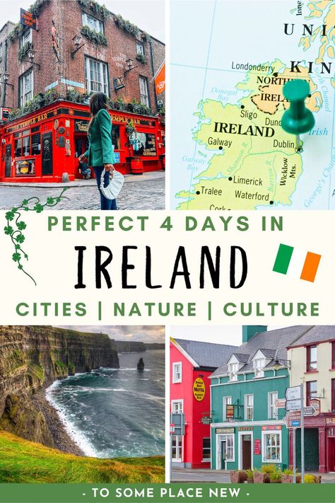 The Perfect 4 Days in Ireland Itinerary (+Tips) Northern Ireland Itinerary, Sabbatical Ideas, Castle Hotels In Ireland, Dreamy Castle, Dublin Ireland Travel, Backpacking Ireland, St Patricks Day Leprechaun, Italy Coast, Ireland Hotels