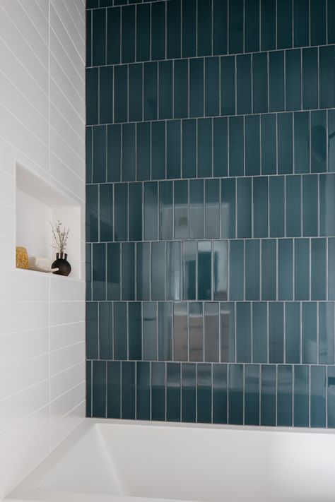 Bathroom Remodel Vertical Tile, Subway Tile Straight Stacked, 3 Piece Bathroom Remodel, Vertical Tile Tub Surround, Shower Tiles Vertical Or Horizontal, Bathroom Vertical Subway Tile, Bathtub Tiles Ideas, Verticle Subway Shower Tile, Creative Subway Tile Patterns