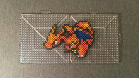 Charizard Perler Hama Beads Charizard Pearl Beads, Fused Beads, Pokémon Perler, Pokemon Perler, Bead Ornaments, Pixel Beads, Pokemon Gif, Hamma Beads, Perler Bead Templates