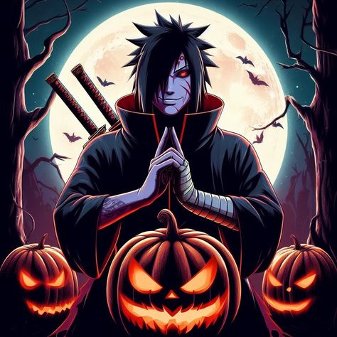 Madara Uchiha Hallowen vestido de Akatsuki Uchiha Madara, Madara Uchiha, Happy Halloween, Wattpad, Halloween, Art